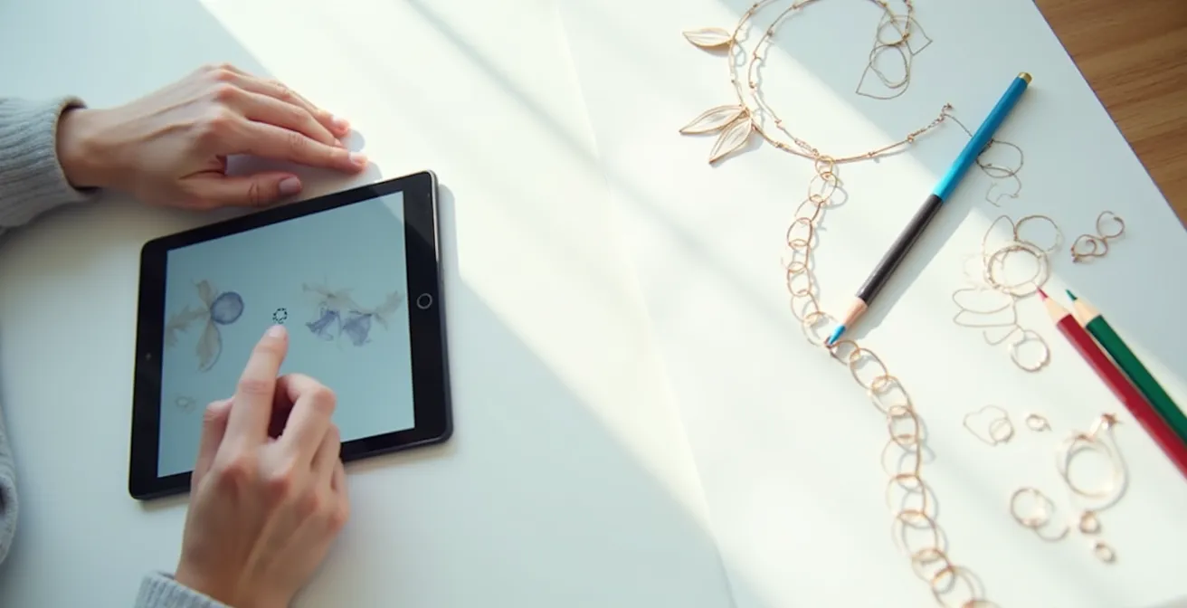 Comparaison entre un configurateur en ligne et des croquis de création sur-mesure